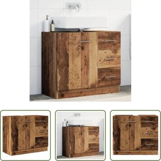 vidaXL Mobile sottolavabo - Mobile Sottolavabo Legno Vecchio 63x30x54 cm in Truciolato