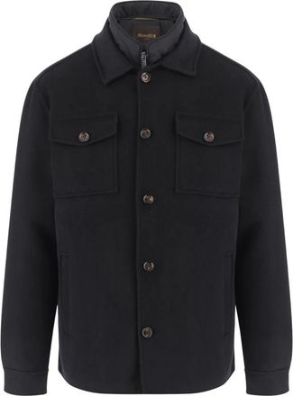 Moorer Heren, Jassen, Blauw, Maat: XL Wol