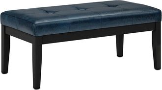Simpli Home Lacey 41In Contemporary Rectangle Tufted Ottoman Bench
