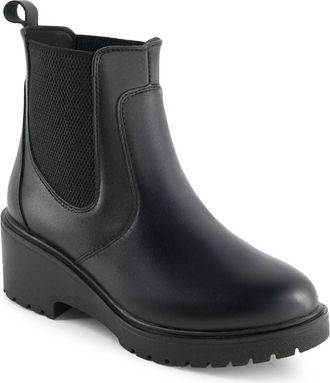Andrea Womens Leather Chelsea Boots In Black