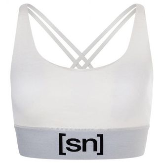 super.natural Super Top Sport-BH f&uuml;r Damen | wei&szlig;/grau