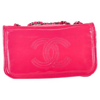 Chanel Chanel Mini Lippenstift Flap Crossbody Tas in Roze Glanzend Leder