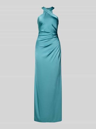 Adrianna Papell Abendkleid mit Neckholder in Aqua, Gr&ouml;&szlig;e 34
