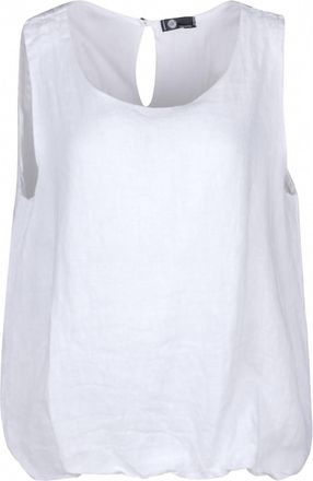 Made in Italy Womens Sadie Linen Tank In Blanc