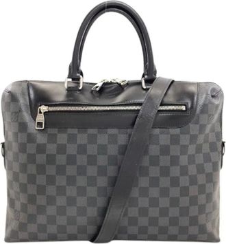 Louis Vuitton Pre-owned Handbags, male, Gray, Size: ONE SIZE Pre-owned Briefcase