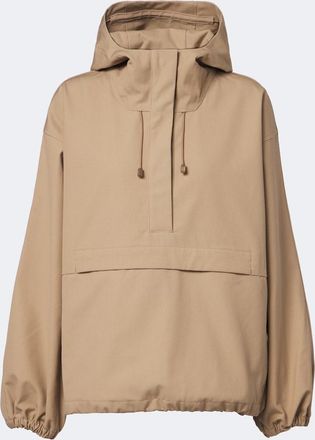 R&oacute;he R&oacute;he Hooded oversized cotton half-zip jacket