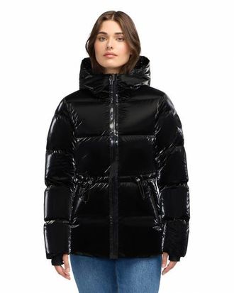 Pajar Womens Enola Channel Quilted Mid-Length Puffer in Black at Nordstrom, Size X-Small