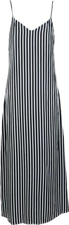 Tommy Hilfiger Satijnen Lange Jurk met Ritssluiting - Dames - Maxi kleedjes - Zwart - L - Satijn - Kleedjes