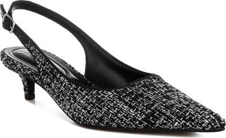 London Rag Zehra Bouclé Slingback Pump in Black at Nordstrom Rack, Size 6