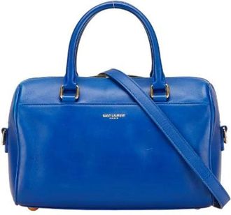 Saint Laurent Pre-owned Handbags, female, Blue, Size: ONE SIZE Pre-owned Leather handbags
