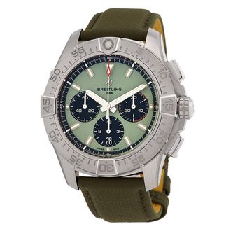 Breitling Avenger Chronograph Automatic Green Dial Mens Watch AB0147101L1X1
