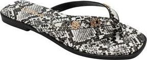 Bebe Python Embossed Thong Sandal in White Multi at Nordstrom Rack, Size 11