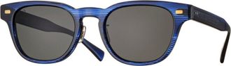 Eyevan 7285 Hank Sun Polarized ULMR Mens Sunglasses Blue Size 51