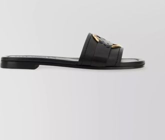 Moncler leather bell slides gold-tone hardware