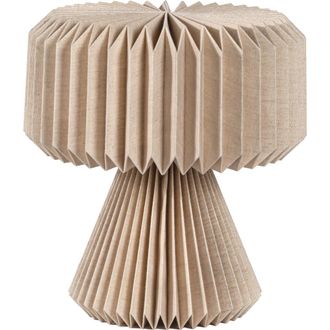 Jonathan Y Designs Zelda 12.8 Modern Art Deco Paper Pleated Shade Accent LED Table Lamp in Natural at Nordstrom
