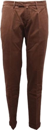 BRIGLIA 1949 Slim Italiaanse Broek - Heren - Slim Fit Broeken - Bruin - 2XL - Katoen - Broeken