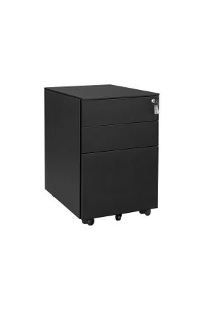 Boxxx Rollcontainer, Schwarz, Metall, 3 Schublade(n) Schubladen, 39x60x52 cm, Typenauswahl, Beim&ouml;bel erh&auml;ltlich, B&uuml;rom&ouml;bel, B&uuml;rom&ouml;bel-Sets & B&uuml;rom&ouml;bel-Serie