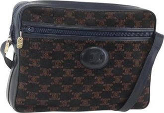 Celine Pre-owned Canvas Crossbody Tas - Dames - Vintage Schoudertas - Blauw - ONE Size - Vintage