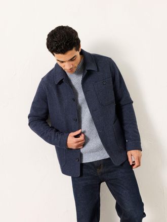 Fat Face FatFace Navy Herringbone Worker Jacket
