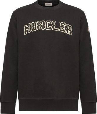 Moncler Moncler Logo Cotton Sweatshirt, Men, Black, Size: 3xl