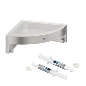 GROHE Estante Esquinero Grohe Start Cube Supersteel + Grohe Quickglue A2 Para Acceso Con Dos Placas De Fijaci&oacute;n