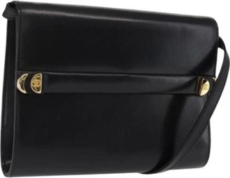 Gucci Pre-owned Vintage Cross Body Bag - Dames - Vintage Schoudertas - Zwart - ONE Size - Leer - Vintage