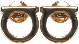 Ferragamo Gancini Stud Oorbellen - Dames - Oorbellen - Geel - ONE Size - Accessoires