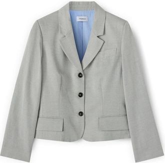 Motivi Slim Blazer - Dames - Blazers - Grijs - S - Katoen - Jassen