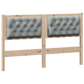 vidaXL Headboard Other Brown and light grey 150 cm Solid pine wood vidaXL