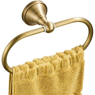 Elle Anillo Para Toallas (bronce Cepillado) Ovalado, Soporte Para Toallas De Lat&oacute;n Antiguo Para Accesorios De Cocina Y Ba&ntilde;o, Montaje En Pared