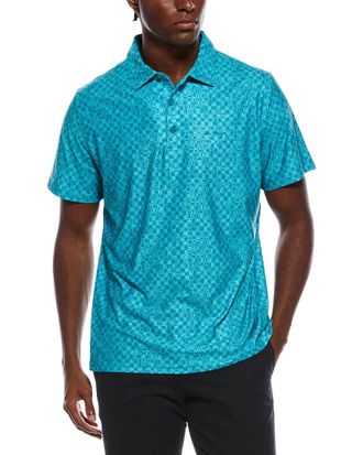 Ben Sherman Twisted Checker Tech Jersey Sports Fit Polo Shirt