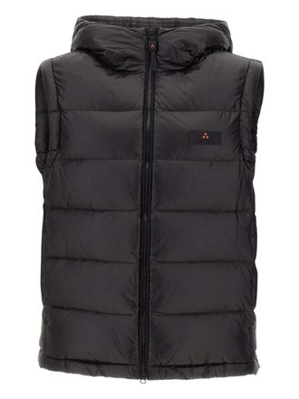 Peuterey Donoma Linear quilted hooded gilet - men - Nylon/Down/Feather/Nylon - M - Black