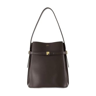 Toteme Belted Bucket Bag - female - Tot&ecirc;Me - Shoulder Bags - Black - ONE SIZE - Bags