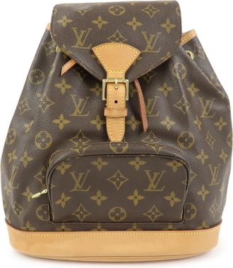 Louis Vuitton Vintage Montsouris Monogram Canvas Brown Canvas Backpack Bag (Pre-Owned)