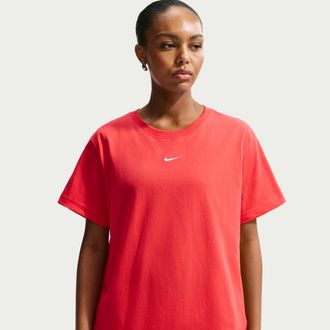 Nike Womens Nike Sportswear Classic Oversized T-Shirt in Red | IH7601-696