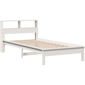 vidaXL Bookcase Bed without Mattress White 100x200 cm Solid Wood Pine Vidaxl
