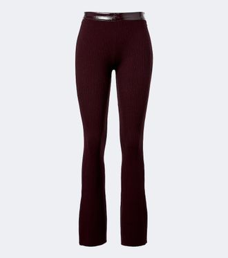 Courr&egrave;ges Ribbed-knit flared pants