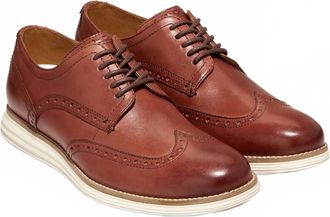 Cole Haan Mens Originalgrand Wingtip Oxfords Shoes In Woodbury/ivory