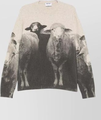 Moschino silk wool crewneck jumper
