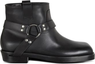 Balmain Leren biker enkellaarzen van kalfleder - Heren - Enkellaarsjes - Zwart - 42 EU - Schoenen