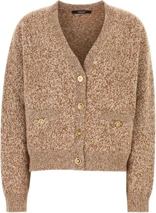 Versace Gebreide Trui - Dames - Vesten - Bruin - S - Truien & Vesten