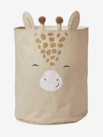 Vertbaudet Kinderzimmer XL-Aufbewahrungskorb Giraffe sandfarben