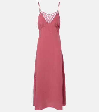 Chlo&eacute; Chlo&eacute; Vestido lencero de seda con encaje