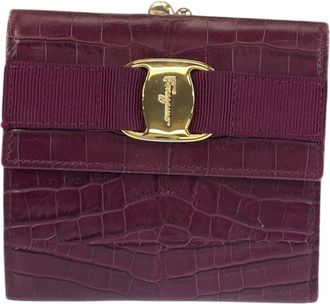 Ferragamo Vara Leather Wallet (Bi-Fold) (Pre-Owned)