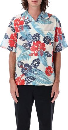 Prada Short-Sleeved Printed Cotton Shirt