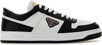 Prada Two Tone Leather Downtown Sneakers