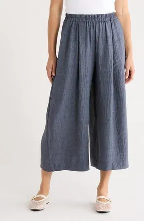 Max Studio Woven Gaucho Pants in Heather Blue Steel at Nordstrom Rack, Size X-Large