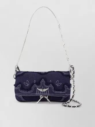 Zadig&Voltaire rock nano cotton crossbody chain strap