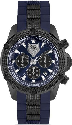 Plein Sport Hurricane Chrono 44mm - men - stainless steel - One Size - Blue