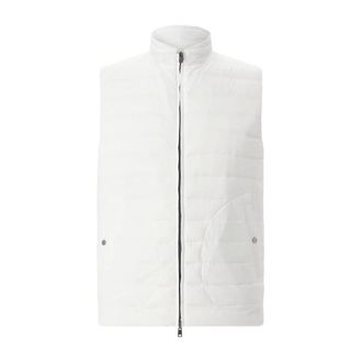 Herno Vests, male, White, Size: 2XL Nylon Ultralight Down Reversible Vest